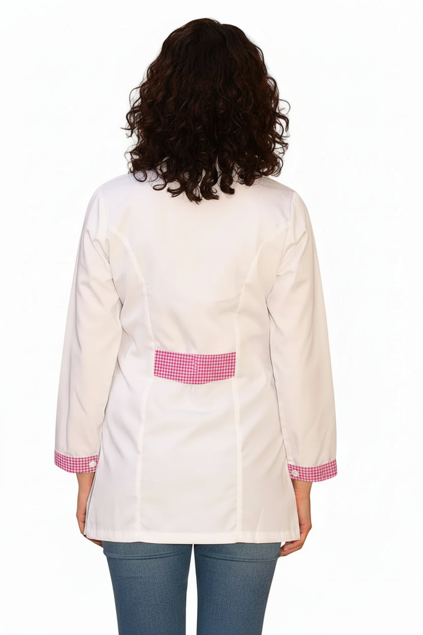 Casacca da Lavoro Donna Slim Fit Bianca - Manica Lunga | Cod. 0311
