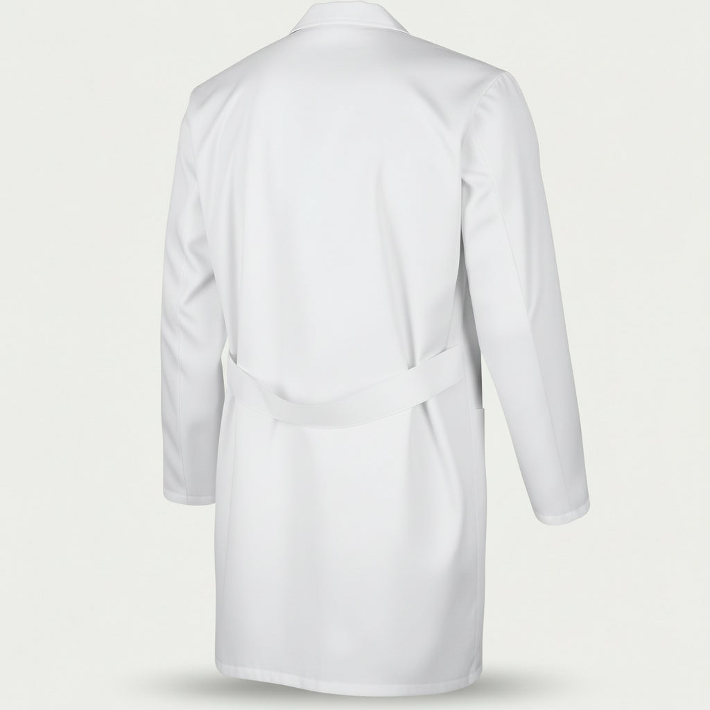 Camice da Lavoro Uomo Bianco Misto Cotone No-Stiro - Laboratorio e Macelleria - cod 7982