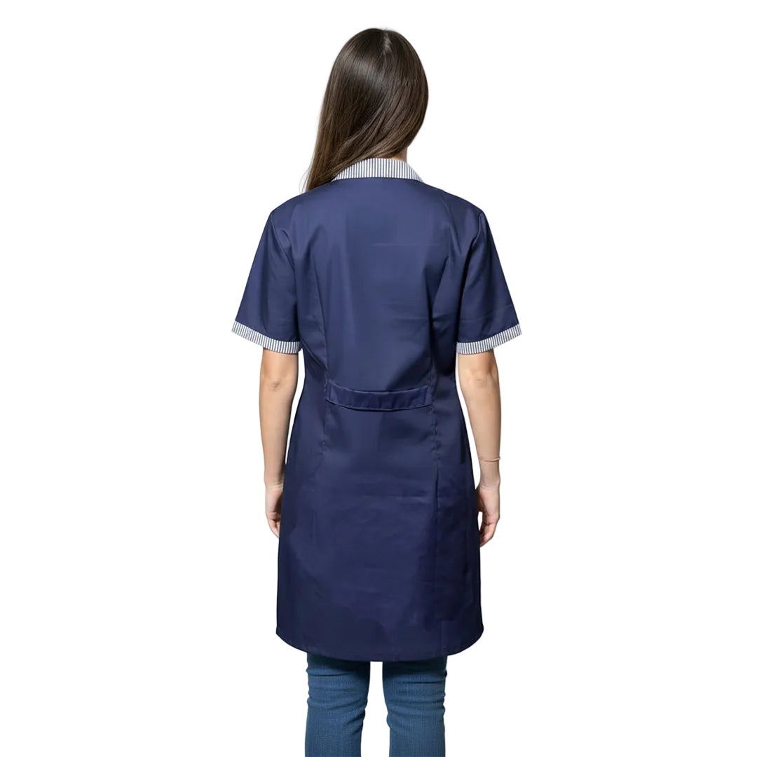 Camice da Lavoro Donna Blu Scuro – Alimentari, Colf, Maestra Asilo | Cod. 240226