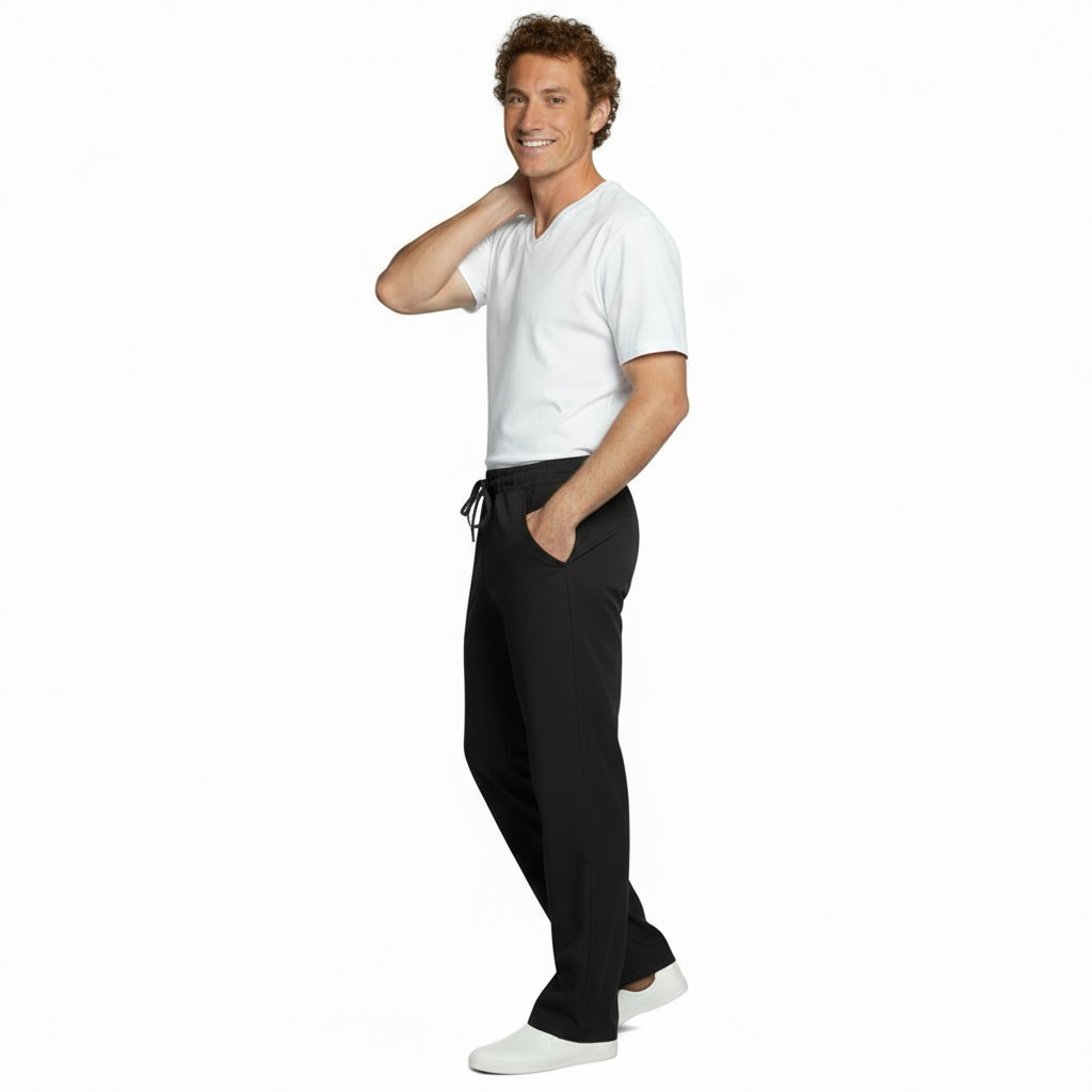 Pantaloni da Cucina Neri Tinta Unita Regular Fit – Unisex | Cod. 7821