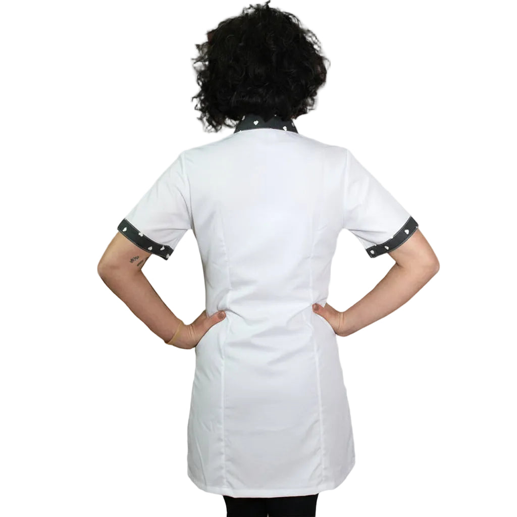 Camice da Lavoro Donna Slim-Fit Bianco con Inserti - Made in Italy