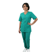 Lade das Bild in den Galerie-Viewer, Divisa da lavoro con zip verde cod: 8323
