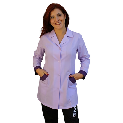 Casacca da Lavoro Donna Slim Fit Glicine - Manica Lunga | Cod. 7449