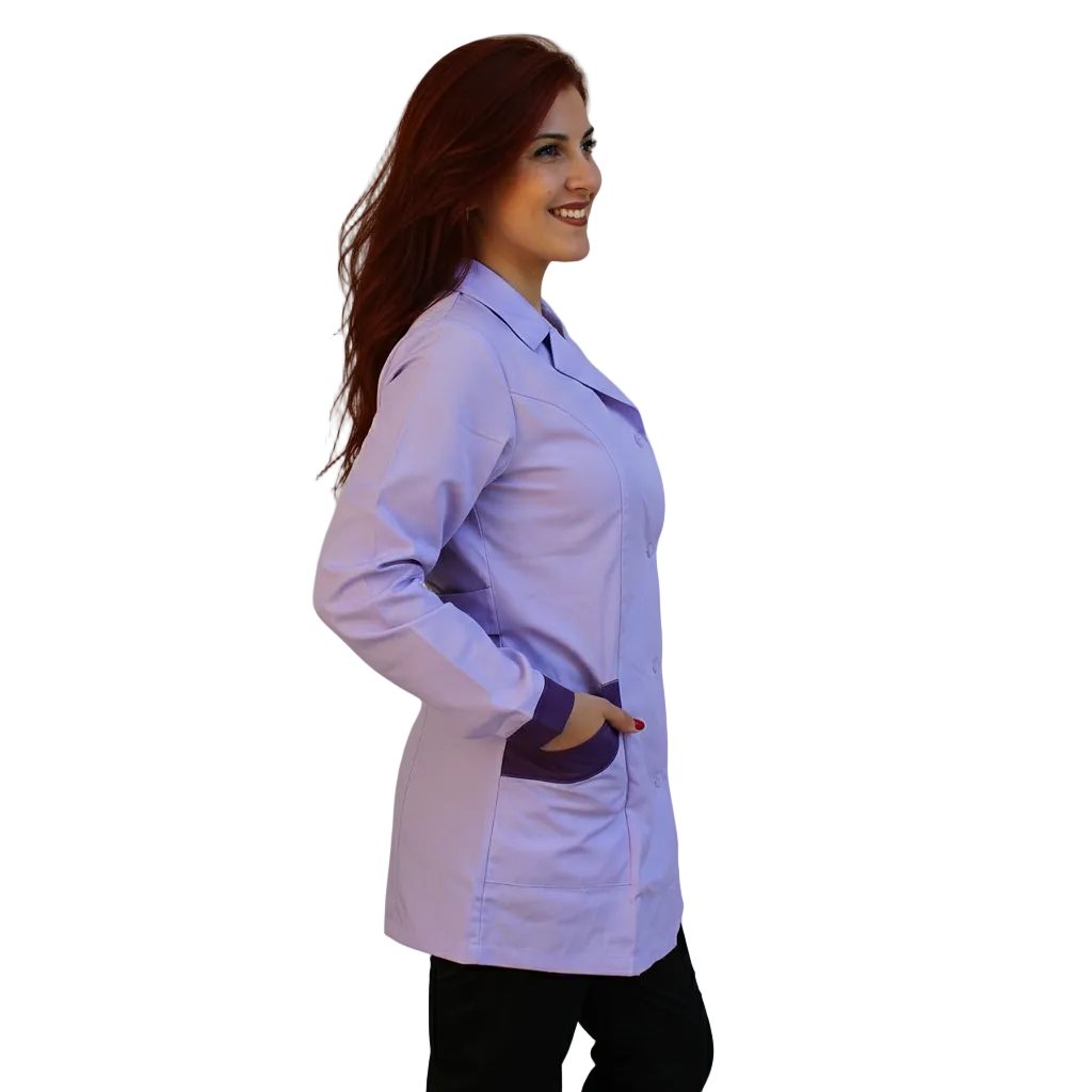 Casacca da Lavoro Donna Slim Fit Glicine - Manica Lunga | Cod. 7449