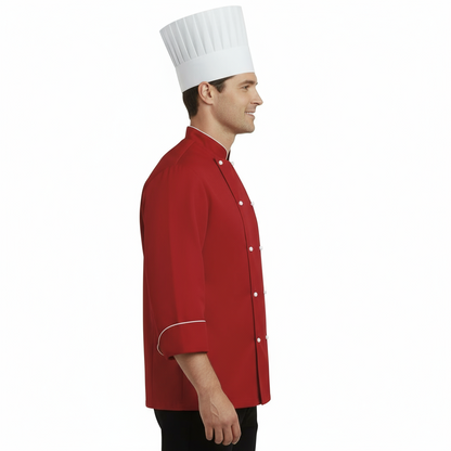 Jaleca de Chef 100% Algodão – Não Precisa Engomar, Hidrorrepelente, Botões Anti-pânico | Cód. 1603