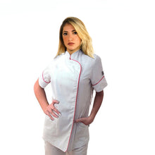 Lade das Bild in den Galerie-Viewer, Camice,Casacca da Lavoro Donna, Slim Fit,per Estetista,parrucchiera, cuoca "bianco" COD: 15224
