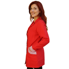 Lade das Bild in den Galerie-Viewer, Camice da lavoro donna,casacca slim,divisa "rosso" cod: 151020
