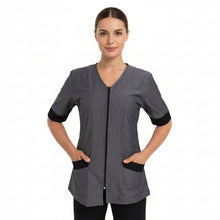 Lade das Bild in den Galerie-Viewer, Casacca da Lavoro Donna con Zip – Grigio | cod 20261
