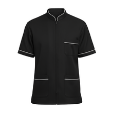 Lade das Bild in den Galerie-Viewer, Camici da Lavoro Uomo,nero con Zip, da Laboratorio,medicale,per Cucina,Casacca da Lavoro COD: 25051

