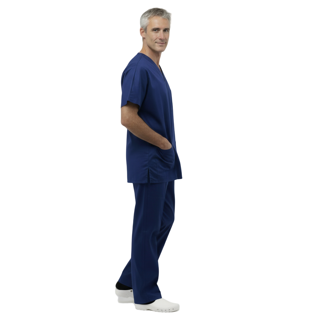 Divisa da lavoro,completa,unisex,scollo V "blu scuro" cod: 8354