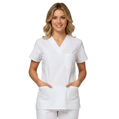 Casacca Sanitaria Unisex Scollo V – 100% Cotone Made in Italy | Cod. 020520