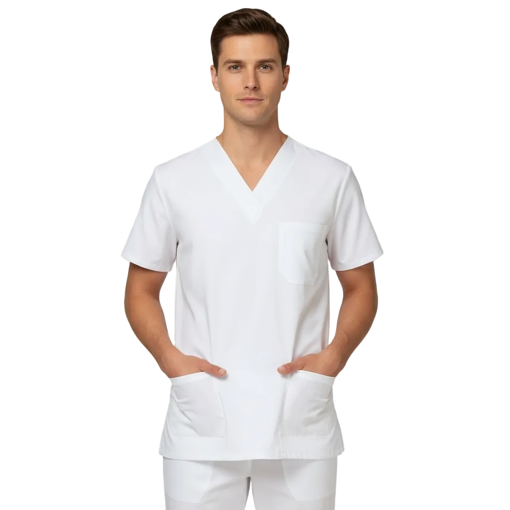 Casacca Sanitaria Unisex Scollo V – 100% Cotone Made in Italy | Cod. 020520