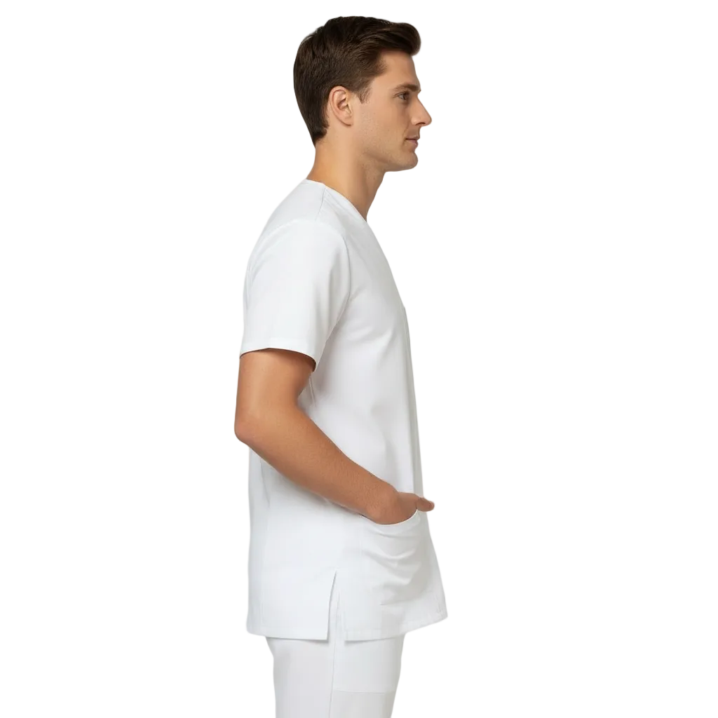 Casacca Sanitaria Unisex Scollo V – 100% Cotone Made in Italy | Cod. 020520