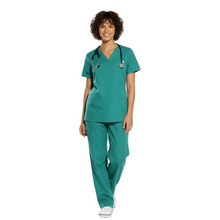 Lade das Bild in den Galerie-Viewer, Divisa da lavoro,completa,unisex,scollo V "verde" cod: 1712
