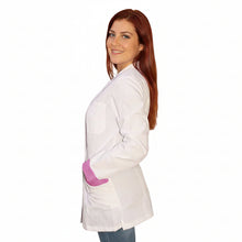 Lade das Bild in den Galerie-Viewer, camice da lavoro donna,casacca slim bianco manica lunga Cod: 0311
