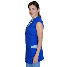 Lade das Bild in den Galerie-Viewer, Casacca,camice da lavoro, giromanica "BLU ROYAL" cod:7227
