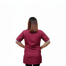 Lade das Bild in den Galerie-Viewer, camice da lavoro donna,casacca bordeaux mm cod: 1302
