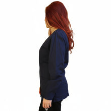 Lade das Bild in den Galerie-Viewer, Camice da lavoro,casacca zip Manica lunga "Blu scuro" Cod: 1806
