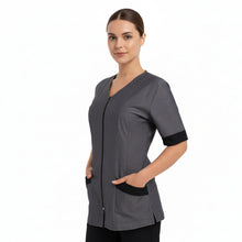 Lade das Bild in den Galerie-Viewer, Casacca da Lavoro Donna con Zip – Grigio | cod 20261
