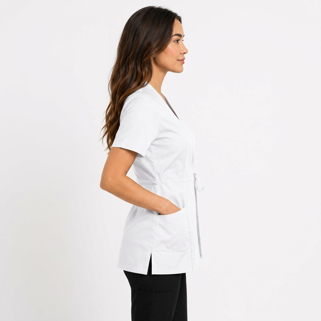 Kimono donna bianco per estetista e parrucchiera – Cod. 1230