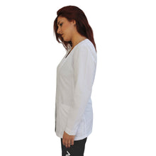 Lade das Bild in den Galerie-Viewer, Camice da lavoro,casacca zip bianco Manica lunga Cod:1706
