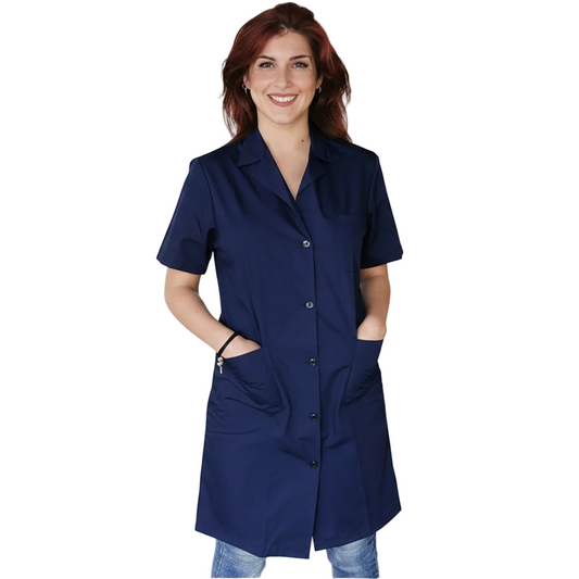Camice da Lavoro Donna Mezza Manica Blu Scuro cod 160326