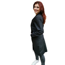 Lade das Bild in den Galerie-Viewer, camice da lavoro donna,classico misto cotone no-stiro"nero" cod: 200521
