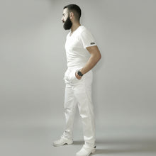 Lade das Bild in den Galerie-Viewer, Pantaloni da lavoro ,bianchi "regular-fit" UNISEX cod:7807
