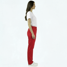 Lade das Bild in den Galerie-Viewer, Pantaloni da Lavoro Unisex Rosso – Cucina, Ristorante, Pasticceria | Cod. 01221
