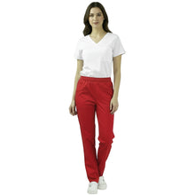 Lade das Bild in den Galerie-Viewer, Pantaloni da Lavoro Unisex Rosso – Cucina, Ristorante, Pasticceria | Cod. 01221
