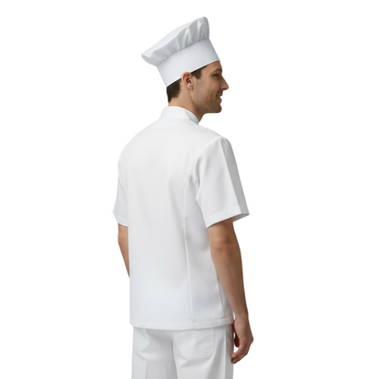 Giacca da Cuoco Mezza Manica Bianca 100% Cotone – Cuochi, Panettieri, Pasticcieri | Cod. 30922