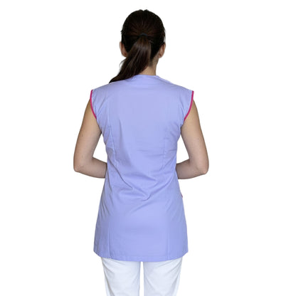 Camice da Lavoro Donna Giromanica Glicine – Polycotton No-Stiro | Cod. 1403