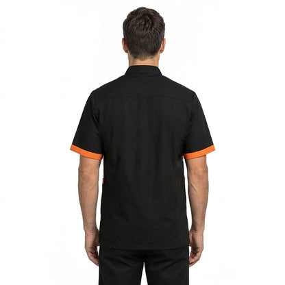 Giacca da cuoco unisex manica corta con profili a contrasto – Cod. 1449