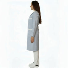 Lade das Bild in den Galerie-Viewer, camice da lavoro donna,rigo azzurro ML cod:7647
