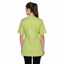 Lade das Bild in den Galerie-Viewer, Casacca da Lavoro Donna con Zip Verde Lime – Estetista, Alimentari, Maestra | Cod. 1106
