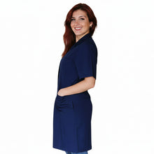 Lade das Bild in den Galerie-Viewer, Camice da Lavoro Donna Mezza Manica Blu Scuro cod 160326
