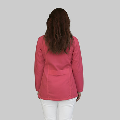 Casacca da Lavoro Donna con Zip - Fucsia Manica Lunga | Cod. 1906