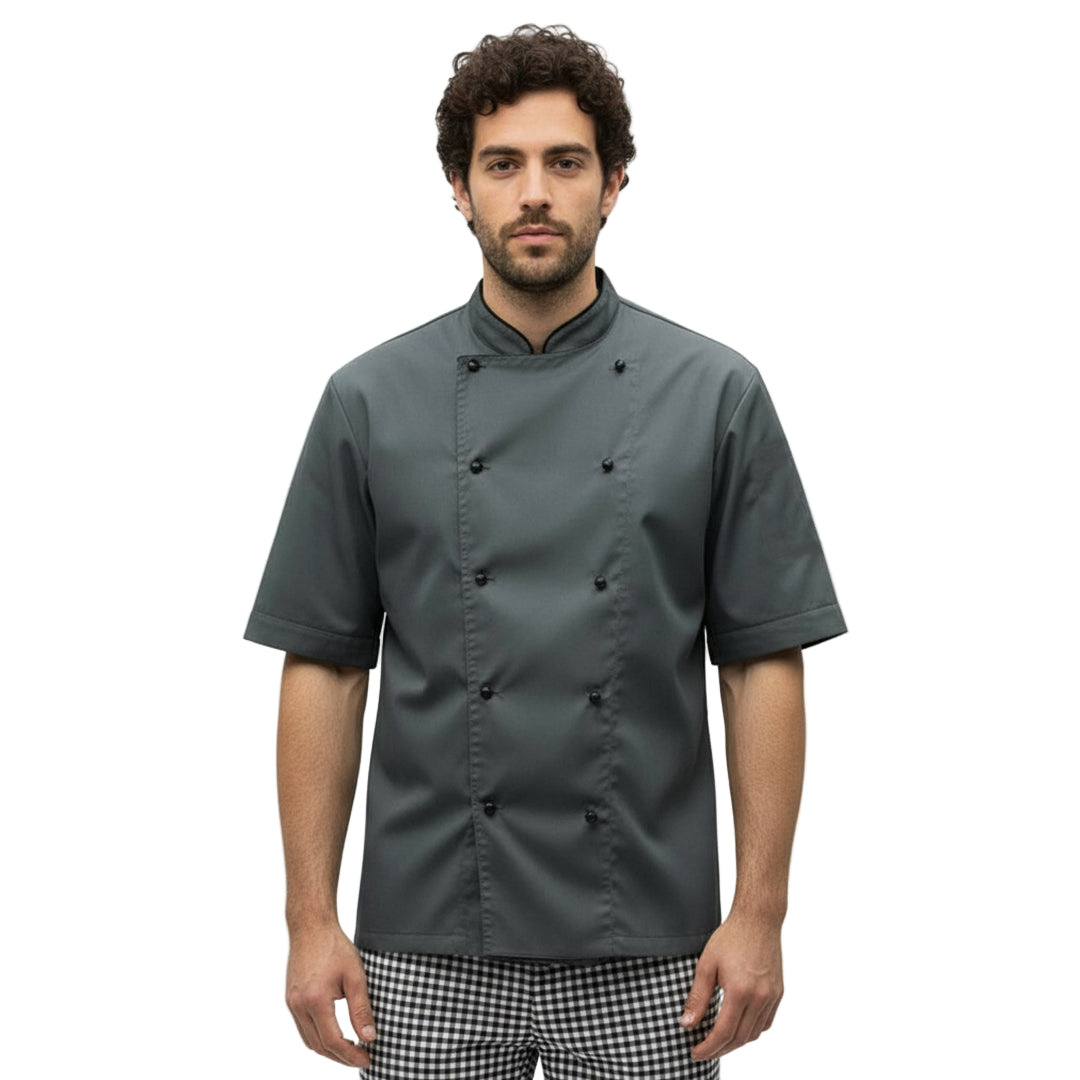 Giacca da Cuoco Grigia – 100% Cotone Made in Italy | Cod. 0925