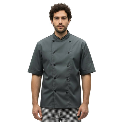 Giacca da Cuoco Grigia – 100% Cotone Made in Italy | Cod. 0925
