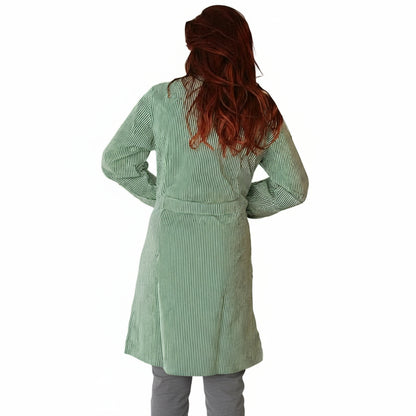 Camice da Lavoro Donna Fantasia Righe Verdi Manica Lunga -Cod 7648
