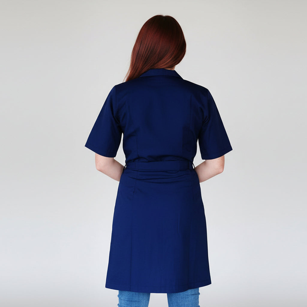 Bata de Trabalho para Mulher Manga Curta Azul-Escuro cód. 160326