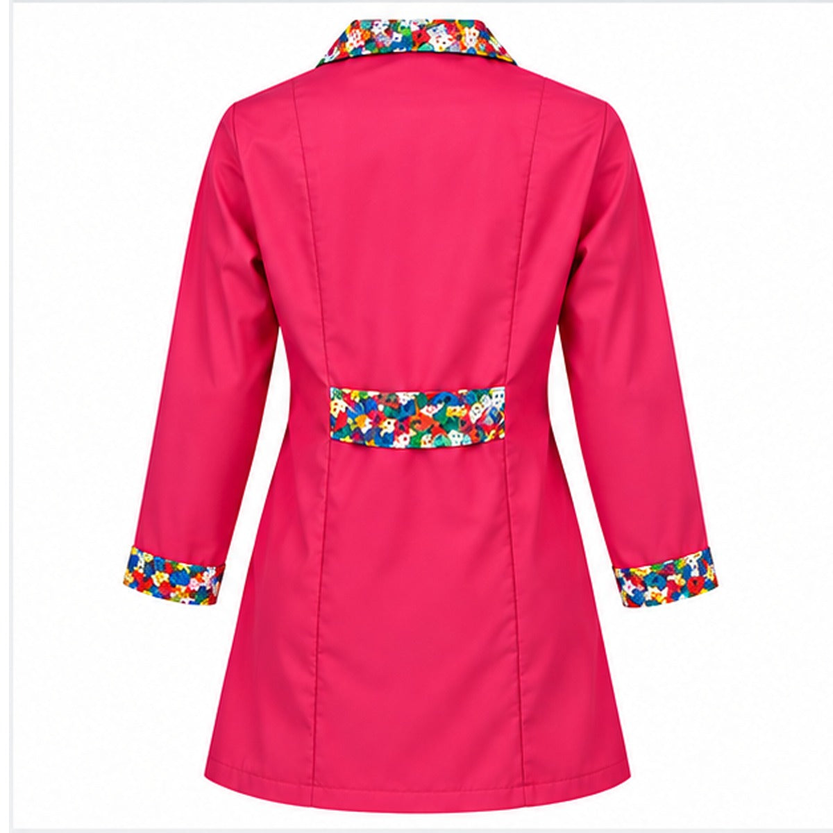 Camice da Lavoro Donna Slim Bianco con Inserto LETTERINE – Manica Lunga | Cod. 16591