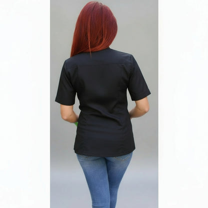 Casacca da Lavoro Donna con Zip - Nera MM | Cod. 6930