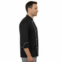 Lade das Bild in den Galerie-Viewer, Giacca cuoco-chef "nero slim" cod: 7685
