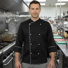 Lade das Bild in den Galerie-Viewer, Giacca cuoco-chef "nero slim" cod: 7685
