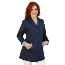 Lade das Bild in den Galerie-Viewer, Camice da lavoro donna,casacca slim,divisa "blu scuro" Cod:161020
