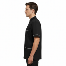 Lade das Bild in den Galerie-Viewer, Camici da Lavoro Uomo,nero con Zip, da Laboratorio,medicale,per Cucina,Casacca da Lavoro COD: 25051
