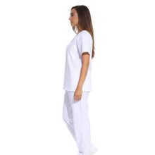 Lade das Bild in den Galerie-Viewer, Divisa da lavoro,completa,unisex,collo V "bianco" cod: 8378
