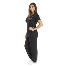 Lade das Bild in den Galerie-Viewer, Divisa unisex da lavoro,scollo V "NERO" cod: 8293
