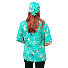 Lade das Bild in den Galerie-Viewer, casacca da lavoro,"VERDE" camice fumetto+bandana cod: 880
